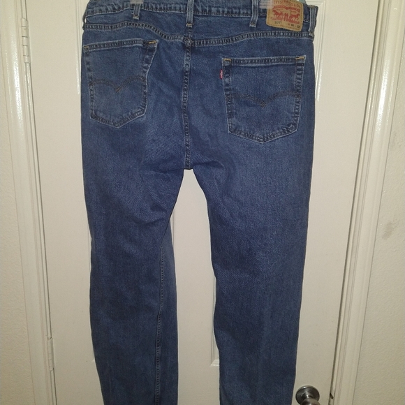 Levi's 505 Blue Regular Fit Straight Leg Denim Jeans Men's sz 40x32. - Picture 2 of 8